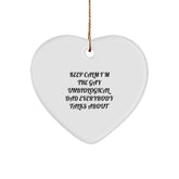 Gay Unbiological Dad Heart Ornament Gifts from Men to Unbiological Dad, Funny Quote, Christmas Unique Gifts - Image 1